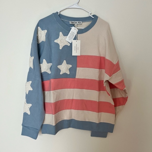 Free People x Tricia Fix Stars and Stripes Sweatshirt - Picture 4 of 11